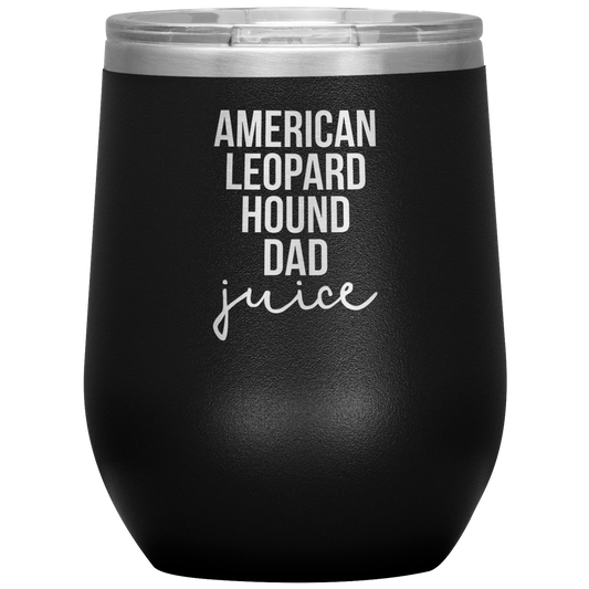 American Leopard Hound Dad Wine Tumbler, Funny Travel Wine Cup, Birthday Gifts for Men and Women