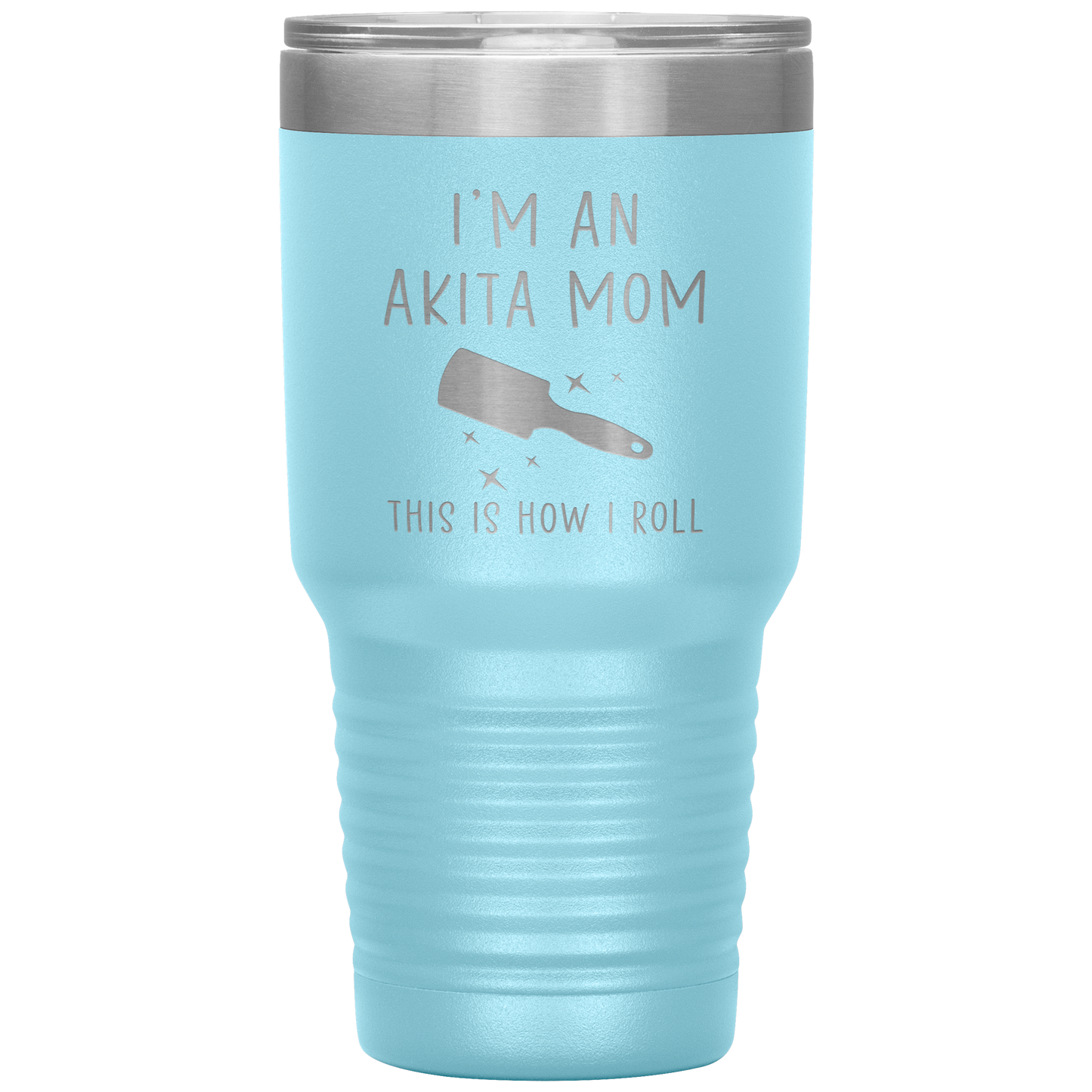 Akita Mom Tumbler, Funny Travel Coffee Mug, Birthday Gifts for Men and Women