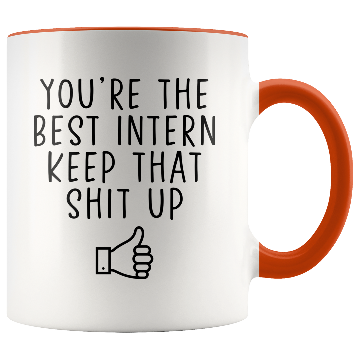 Intern Gifts, Coffee Mug, Two Tone Accent Cup, Birthday Gift for Men and Women