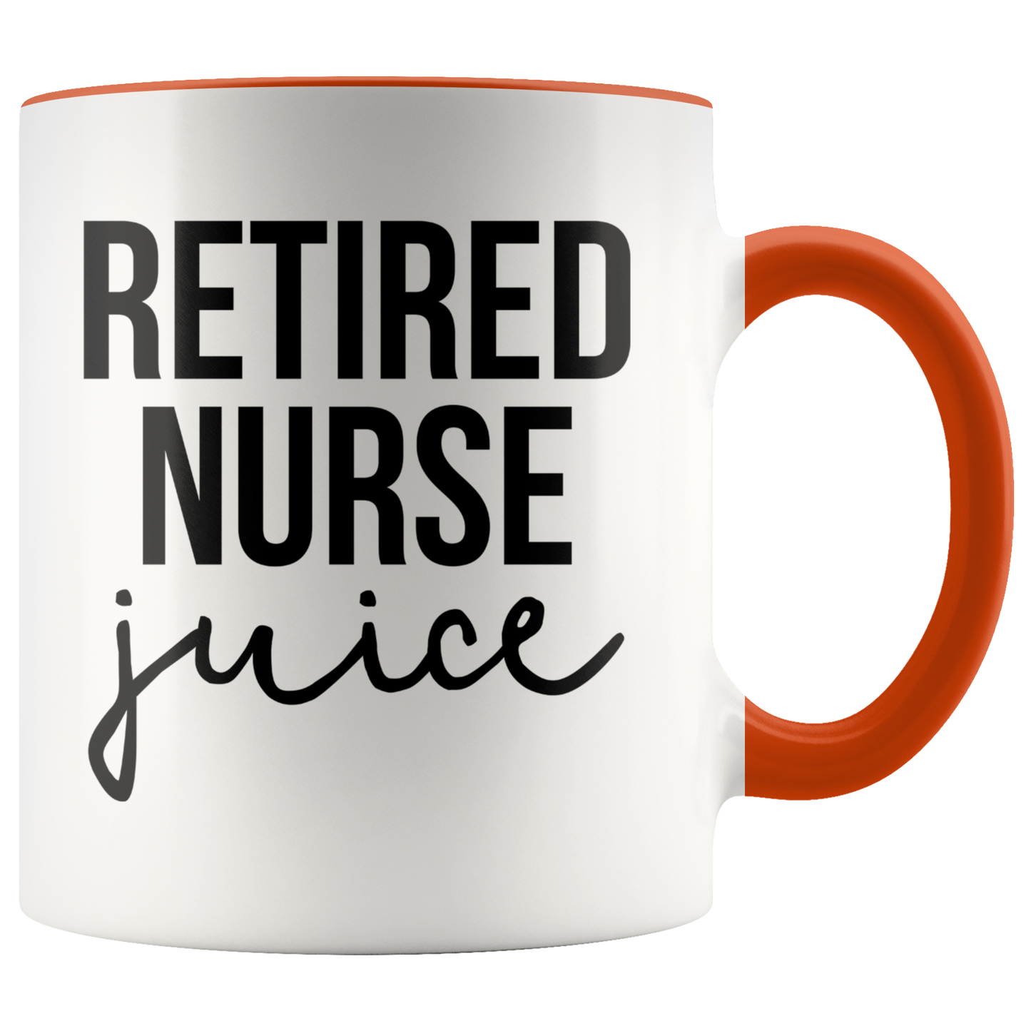 Retired Nurse Retirement Gifts, Coffee Mug, Two Tone Accent Cup, Birthday Gift for Men and Women