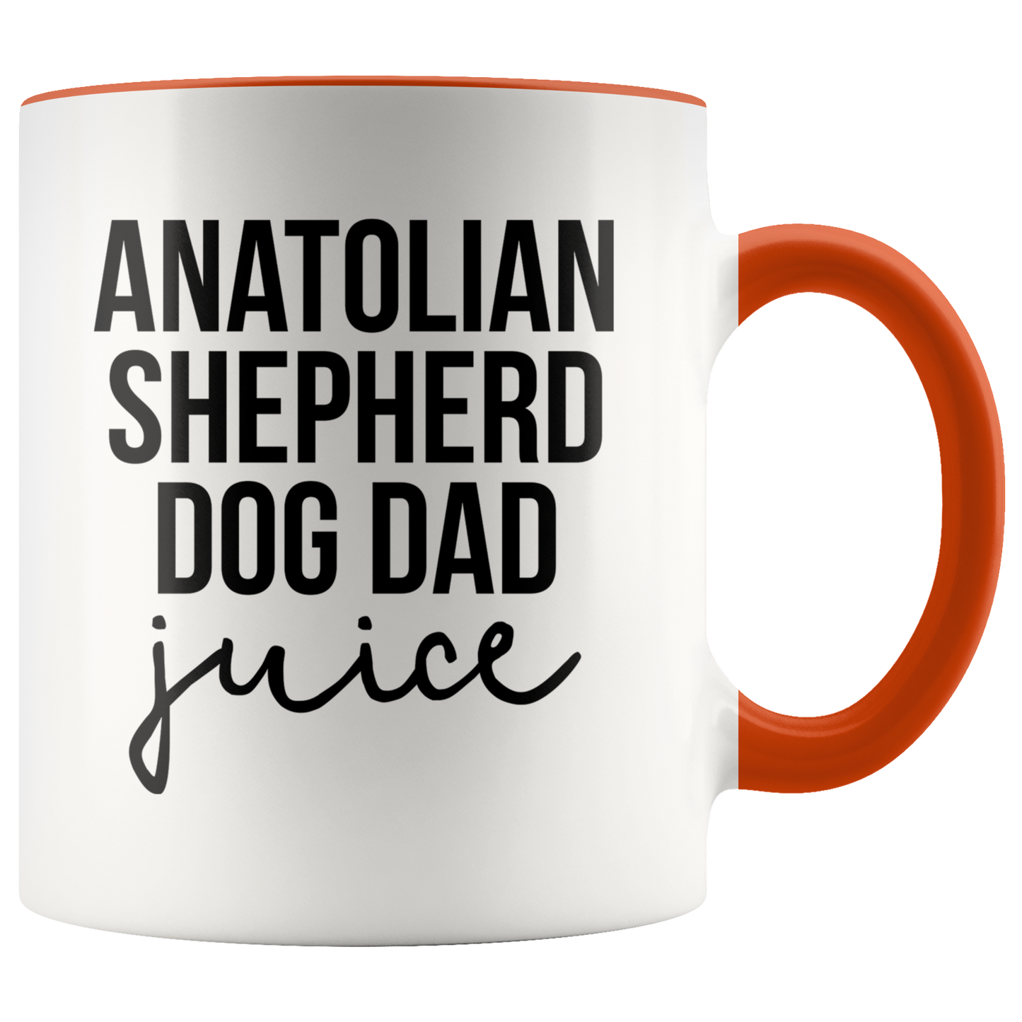 Anatolian Shepherd Dog Dad Gifts, Coffee Mug, Two Tone Accent Cup, Birthday Gift for Men and Women