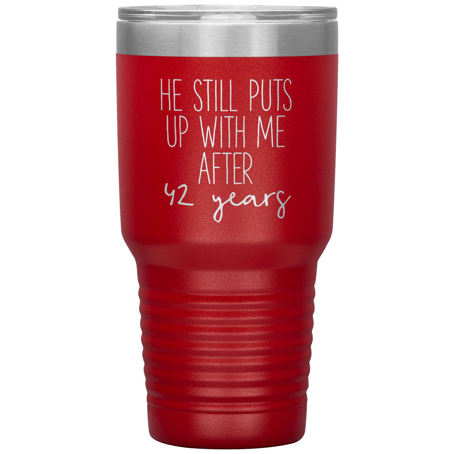 42nd Anniversary Gifts for Husband and Wife, Coffee Mug, Tumbler, Birthday Gifts for Men and Women