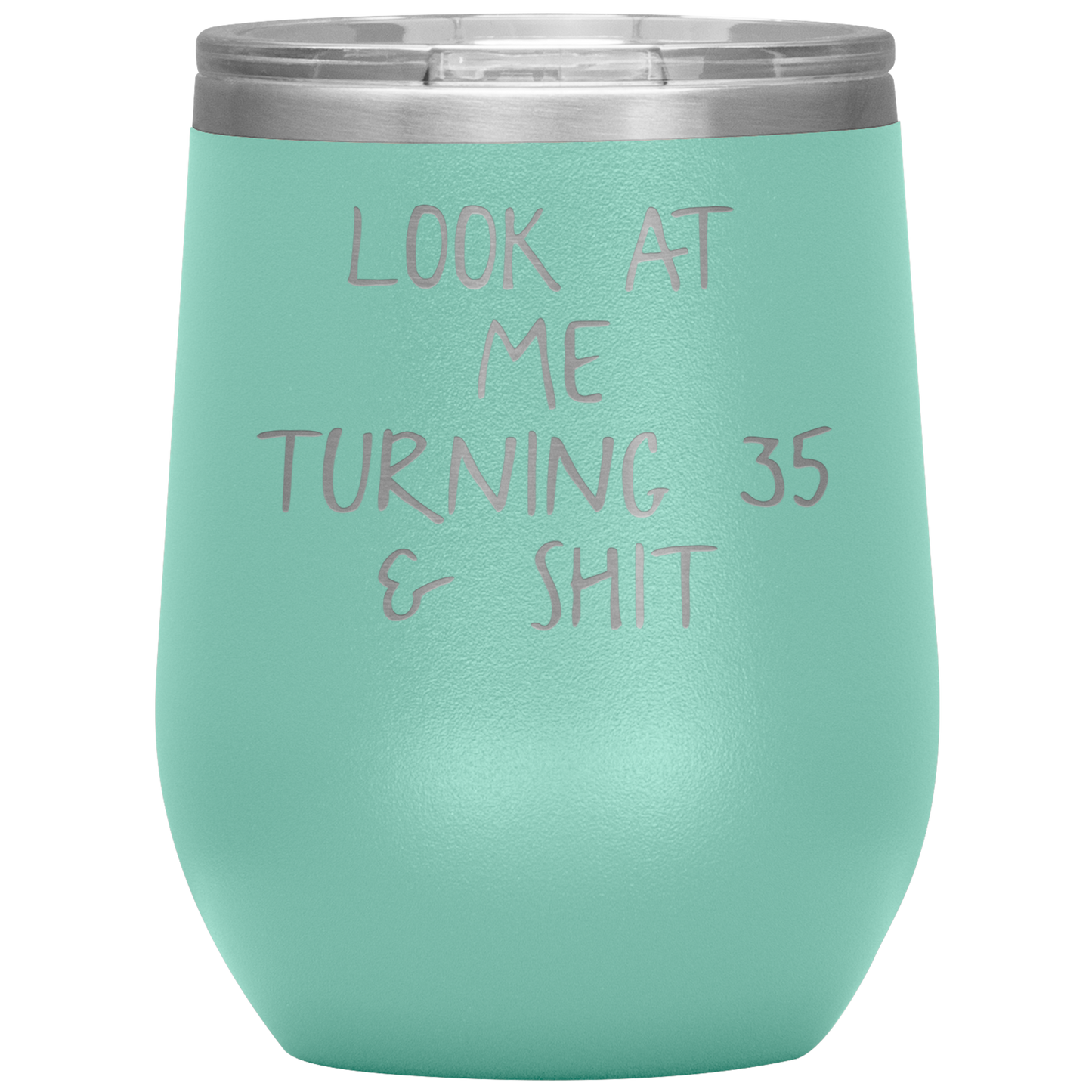 35th Birthday Wine Tumbler, 35th Birthday Gifts, Travel Wine Cup, Birthday Gifts for Men and Women