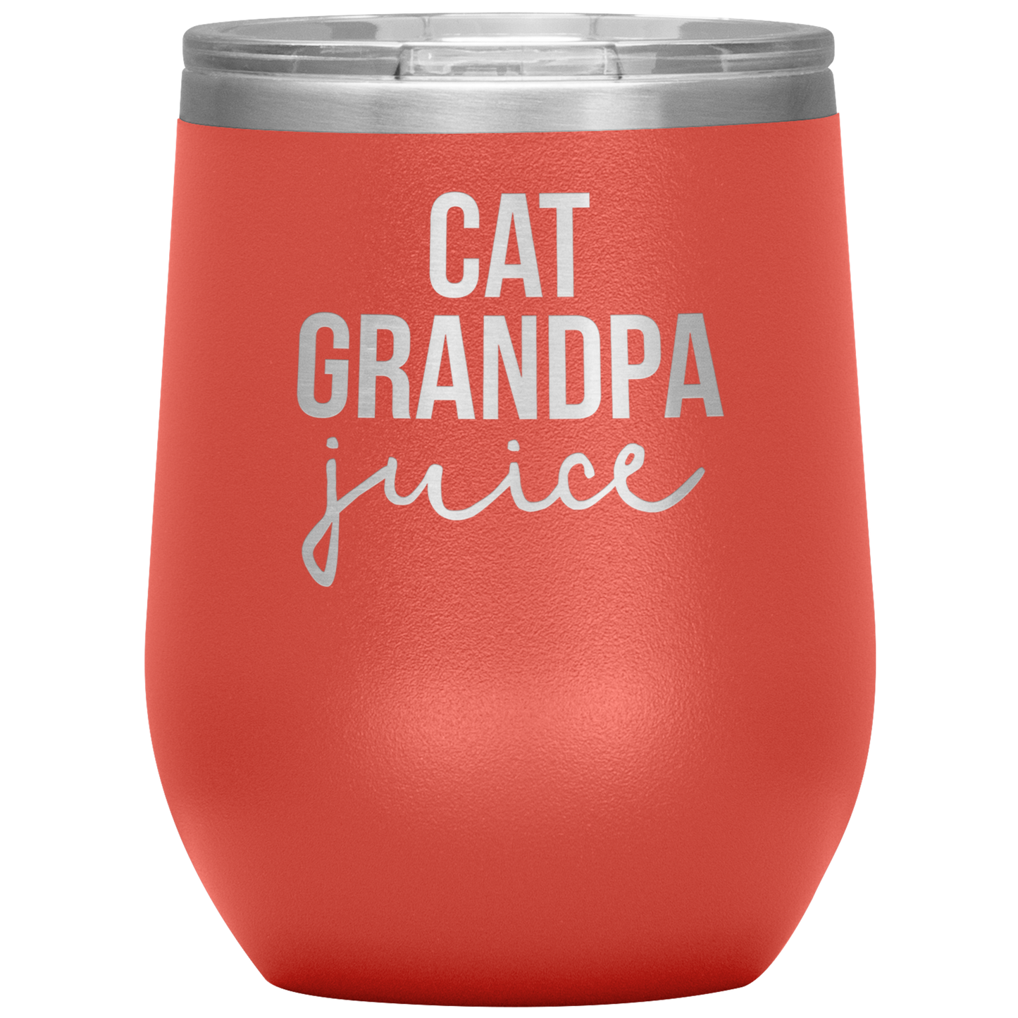 Cat Grandpa Wine Tumbler, Cat Grandpa Gifts, Travel Wine Cup, Birthday Gifts for Men and Women