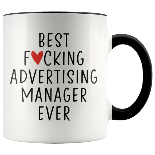 Advertising manager Gifts, Coffee Mug, Two Tone Accent Cup, Birthday Gift for Men and Women