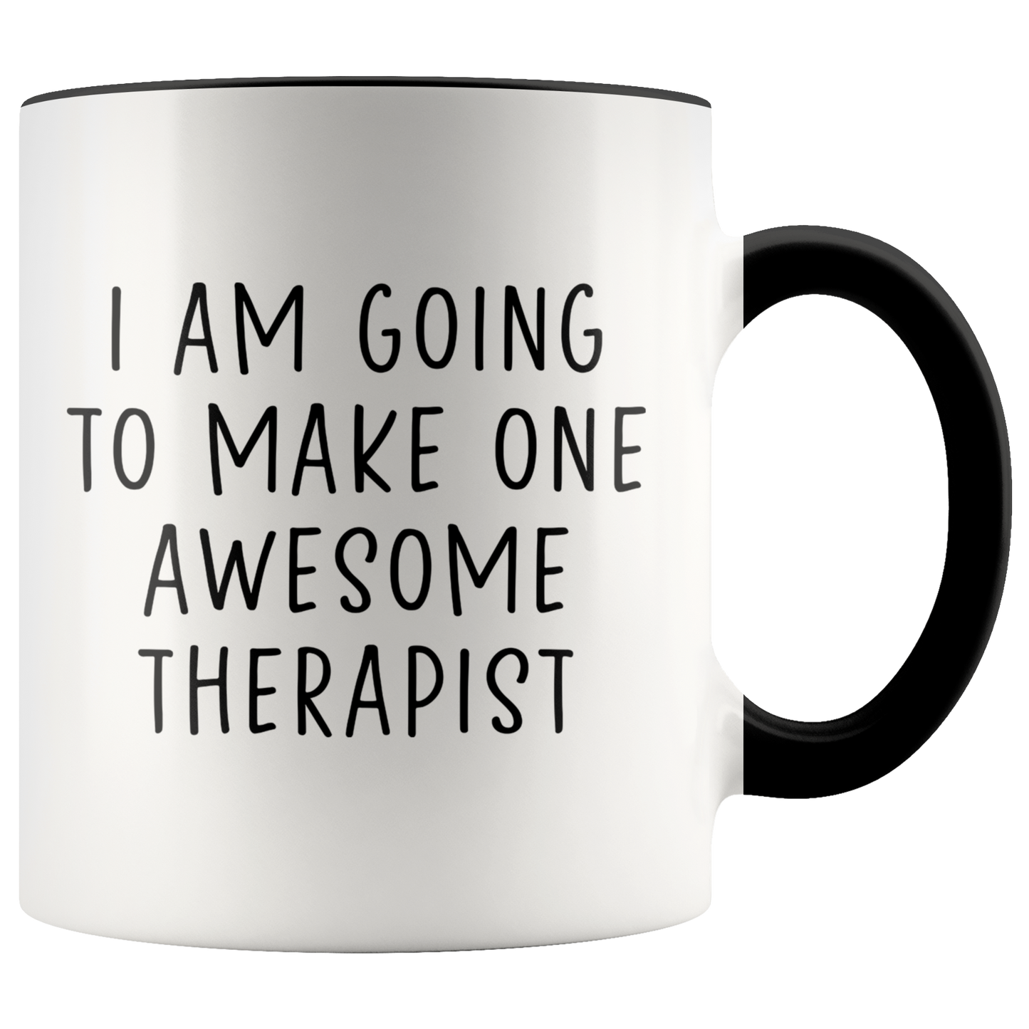 Therapist Graduation Gifts, Coffee Mug, Two Tone Accent Cup, Birthday Gift for Men and Women