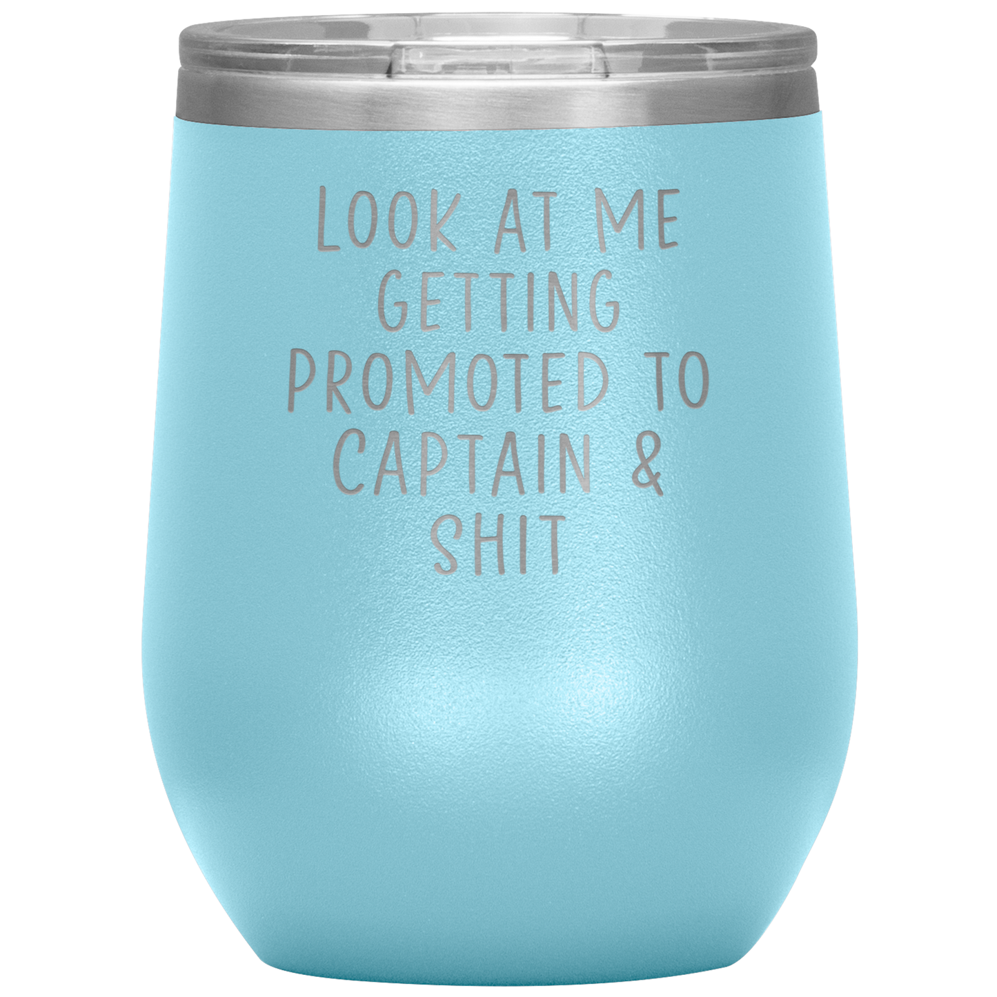 Captain Promotion Wine Tumbler, Captain Promotion Gifts, Travel Wine Cup, Birthday Gifts for Men and Women