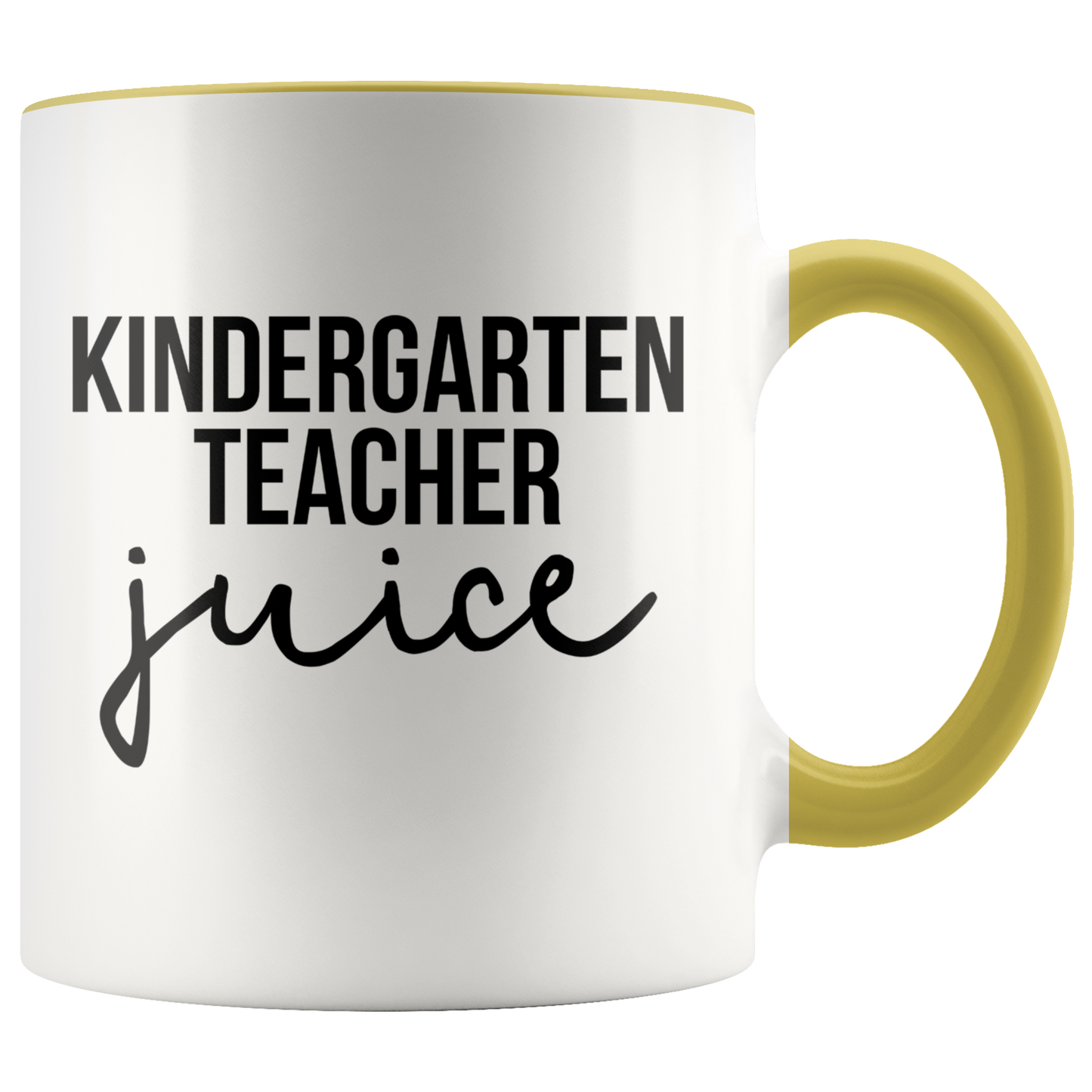 Kindergarten Teacher Gifts, Coffee Mug, Two Tone Accent Cup, Birthday Gift for Men and Women