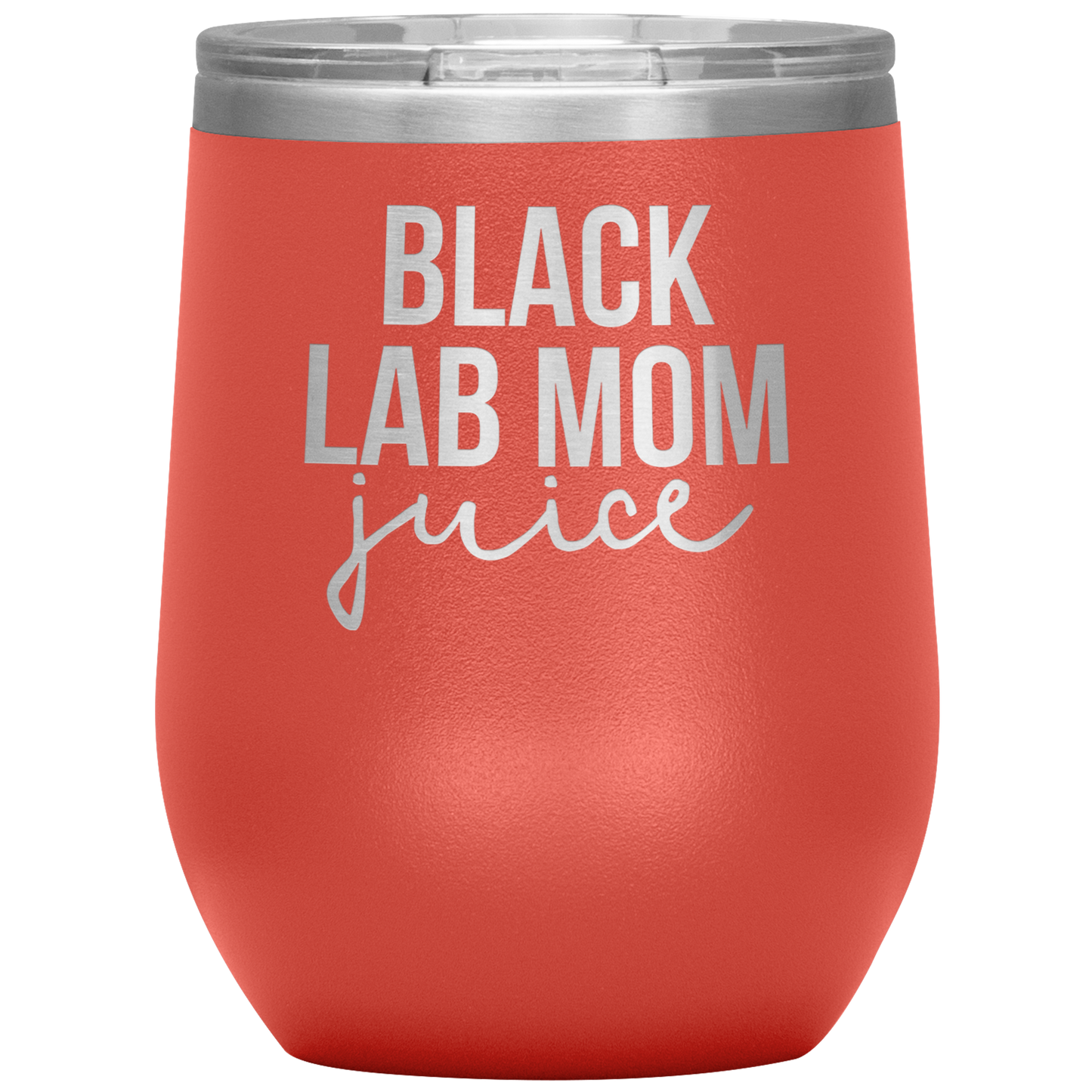 Verre de vin de maman de laboratoire noir, cadeaux de maman de laboratoire noirs, tasse de vin de voyage, cadeaux d'anniversaire pour les hommes et les femmes