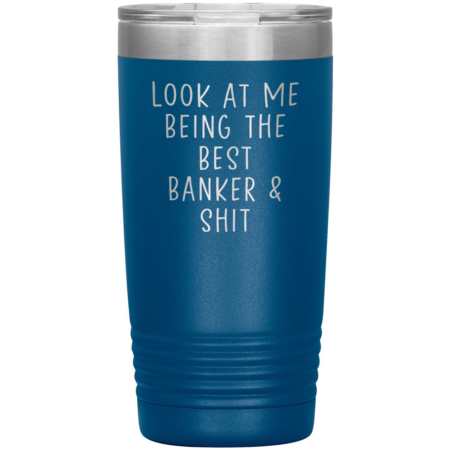 Banker Tumbler, Funny Travel Coffee Mug, Birthday Gifts for Men and Women