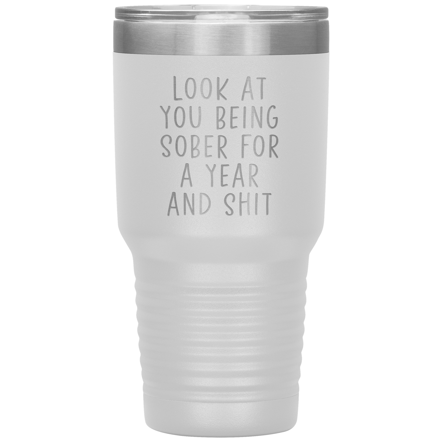 1 Year Sober Tumbler, 1 Year Sober Gifts, 1 Year Sober Coffee Mug, Sobriety Gifts for Men and Women