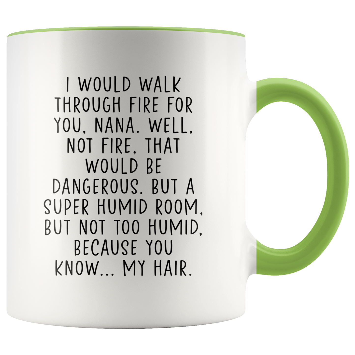 Nana Gifts, Coffee Mug, Two Tone Accent Cup, Birthday Gift for Men and Women