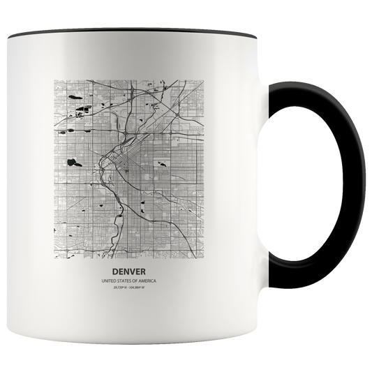 Moving to Denver Gifts, Colorado Moving Away Coffee Mug, Two Tone Accent Cup, Birthday Gift for Men and Women