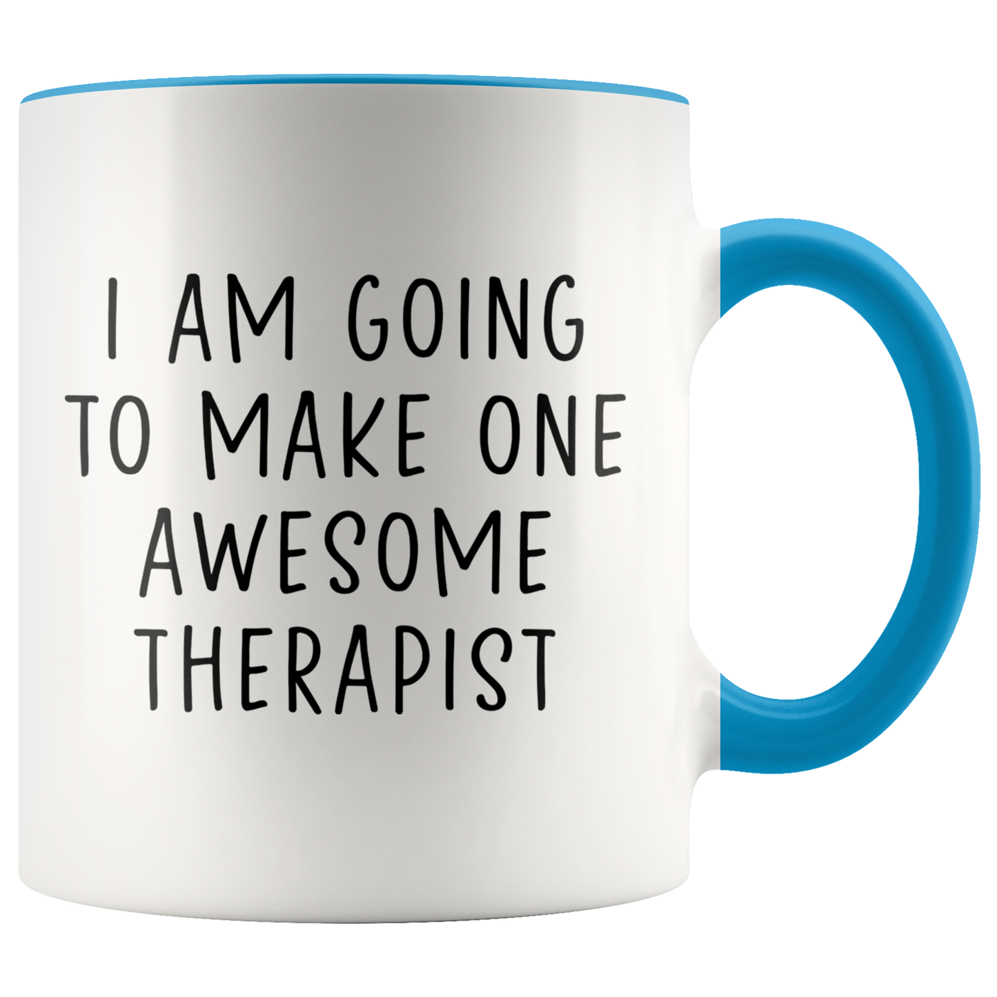 Therapist Graduation Gifts, Coffee Mug, Two Tone Accent Cup, Birthday Gift for Men and Women