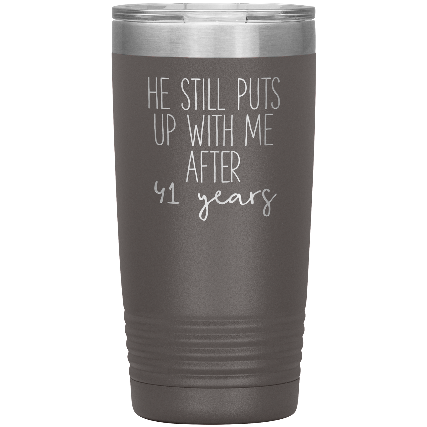 41st Anniversary Gifts for Husband and Wife, Coffee Mug, Tumbler, Birthday Gifts for Men and Women