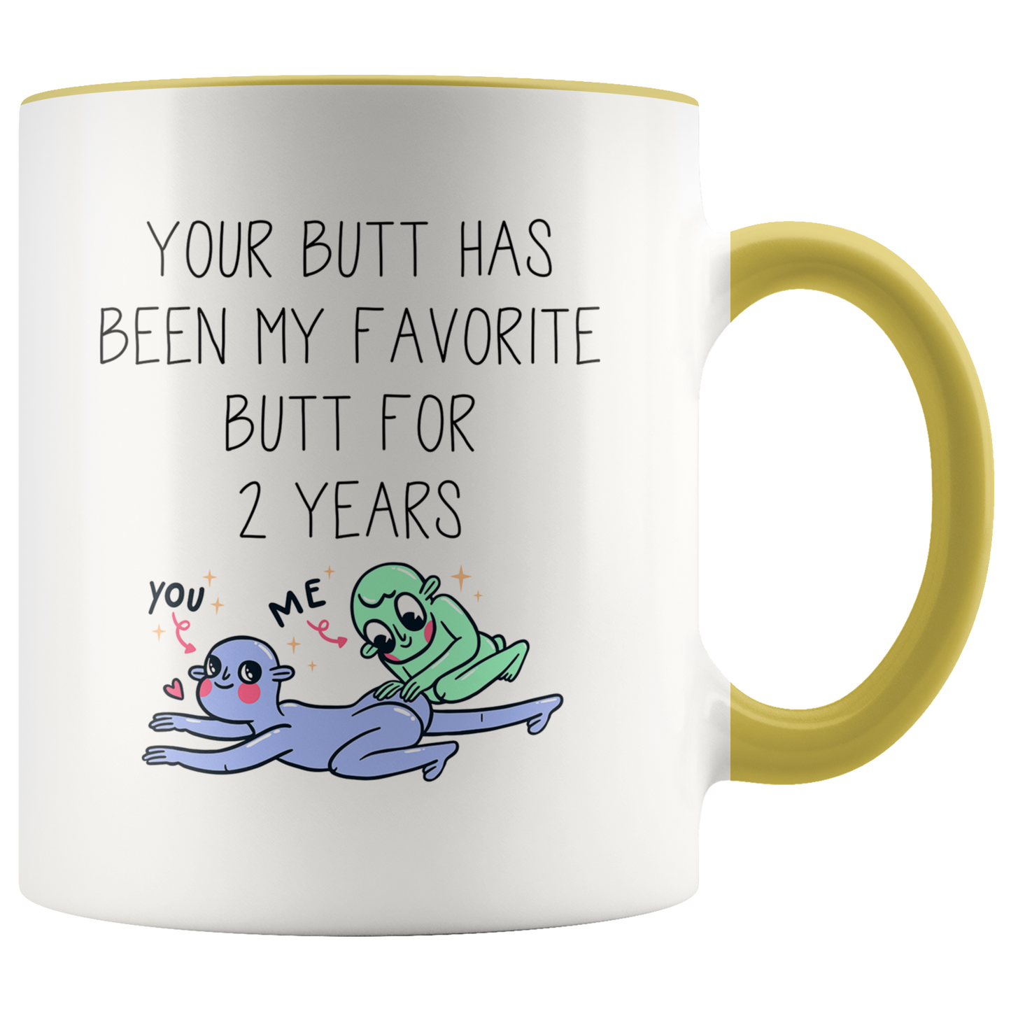 2nd Anniversary Accent Mug, 2 Year Anniversary Gifts, Coffee Mug, Birthday Gifts for Men and Women