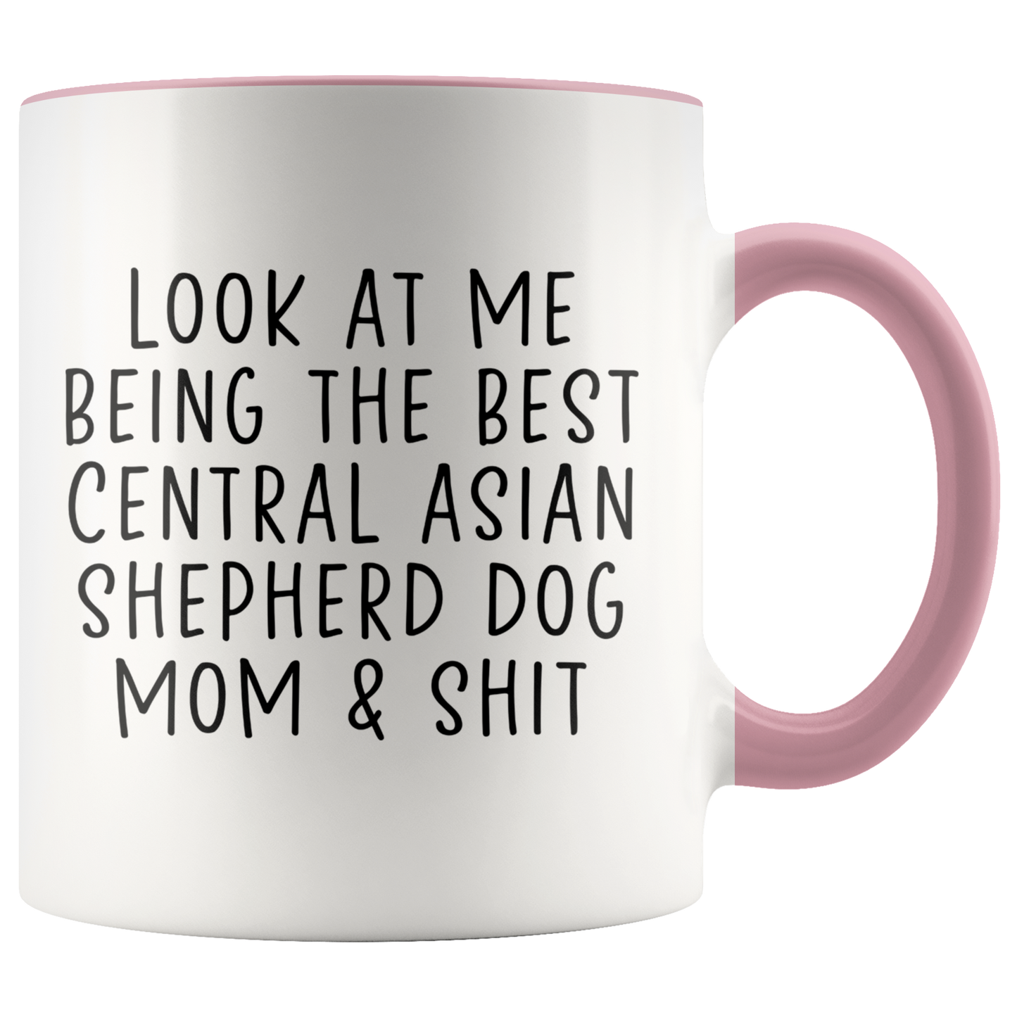 Central Asian Shepherd Dog Mom Gifts, Coffee Mug, Two Tone Accent Cup, Birthday Gift for Men and Women