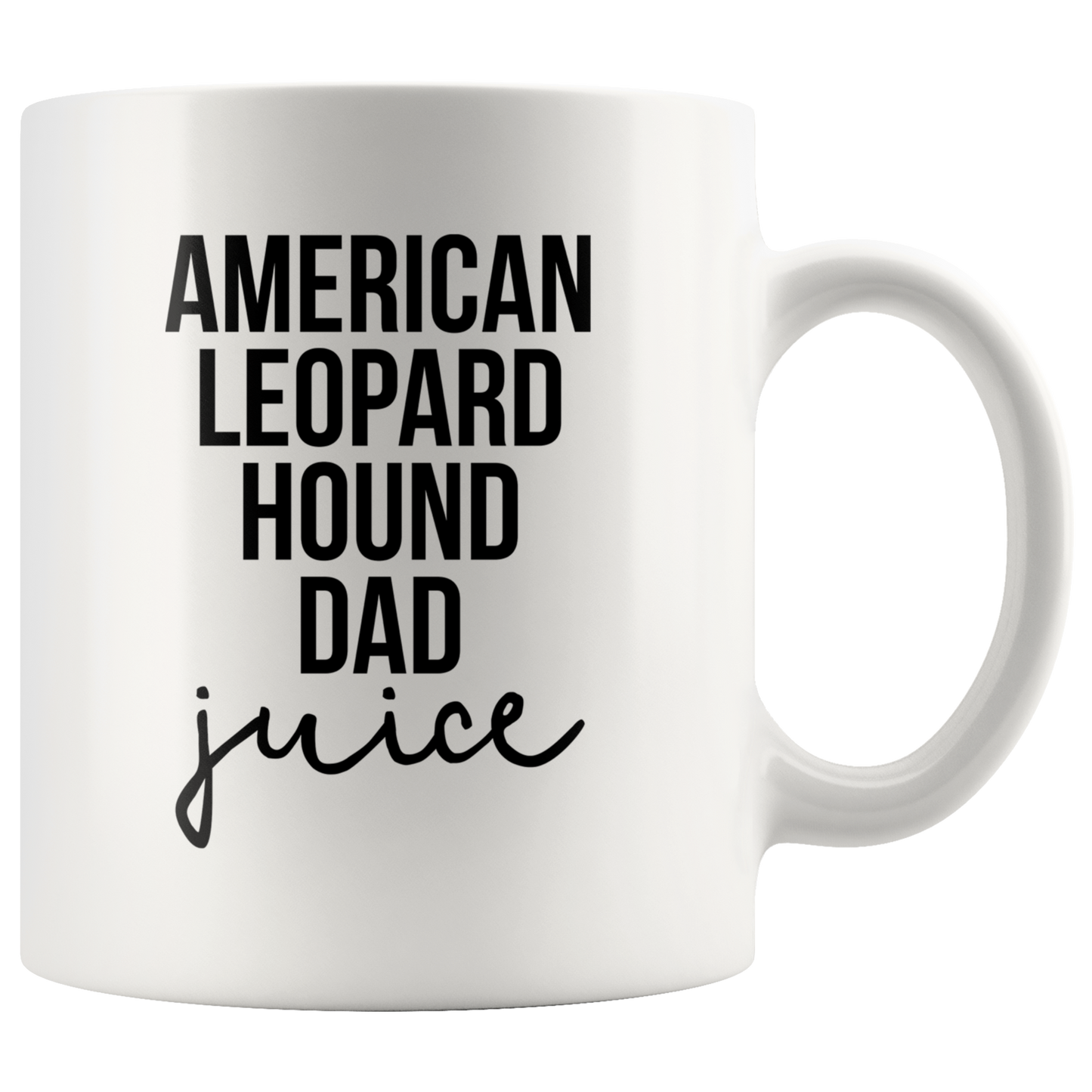 American Leopard Hound Dad Gifts, American Leopard Hound Dad Coffee Mug, Two Tone Accent Cup, Birthday Gift for Men and Women