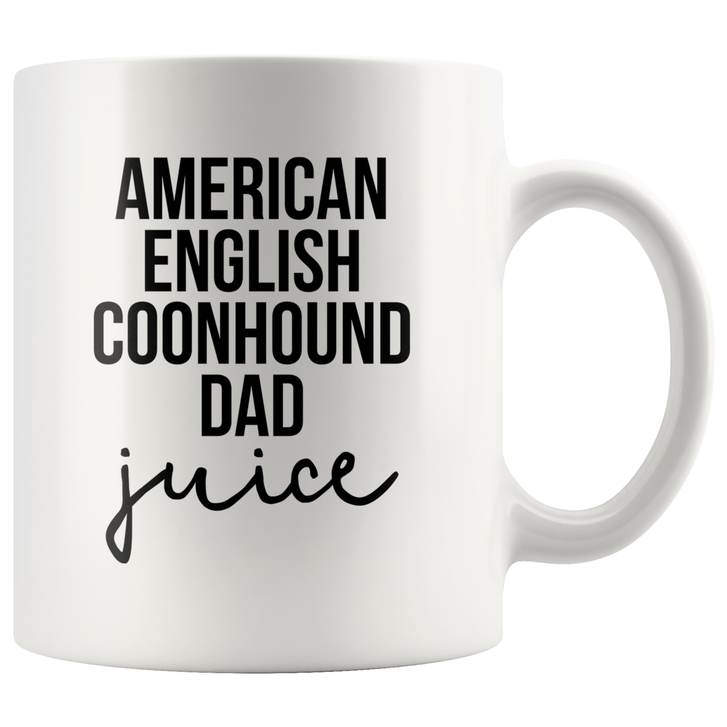 American English Coonhound Dad Gifts, American English Coonhound Dad Coffee Mug, Two Tone Accent Cup, Birthday Gift for Men and Women