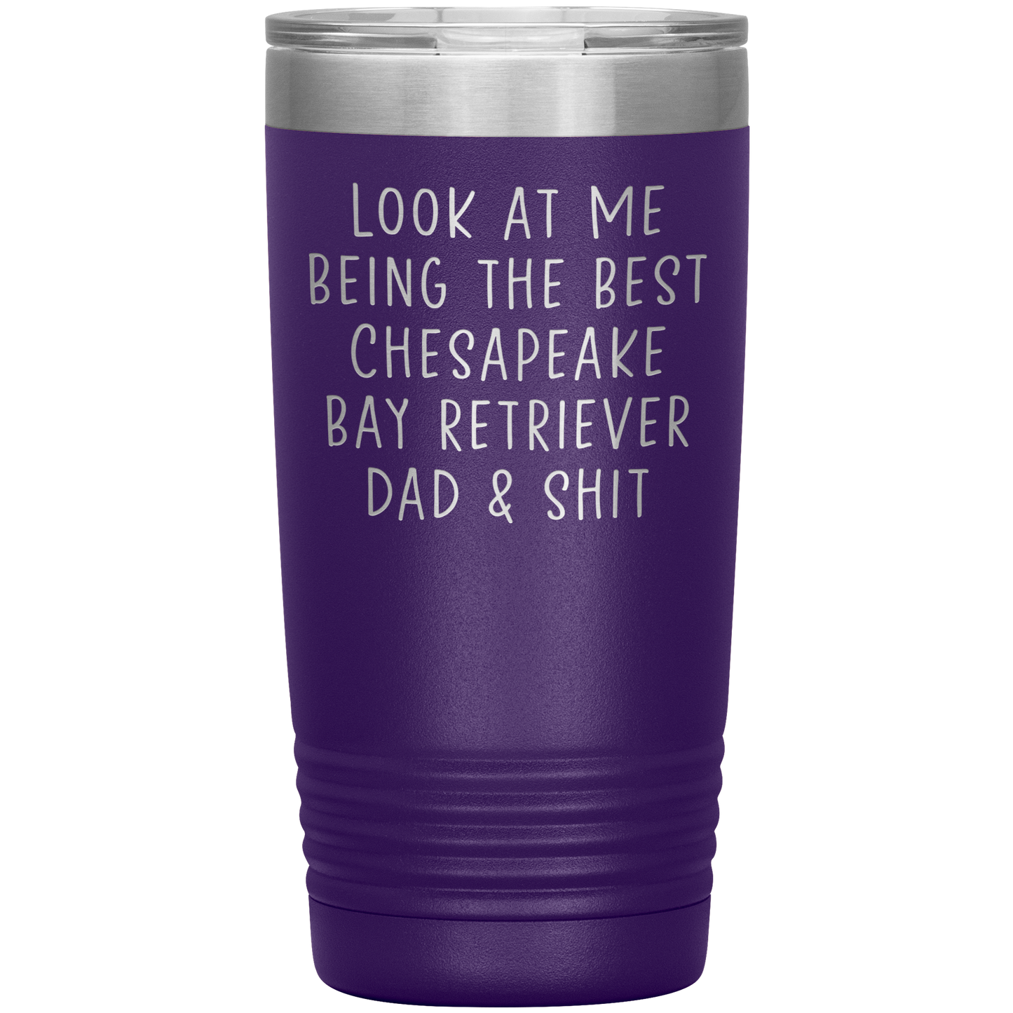 Chesapeake Bay Retriever Dad Tumbler, Funny Travel Coffee Mug, Birthday Gifts for Men and Women