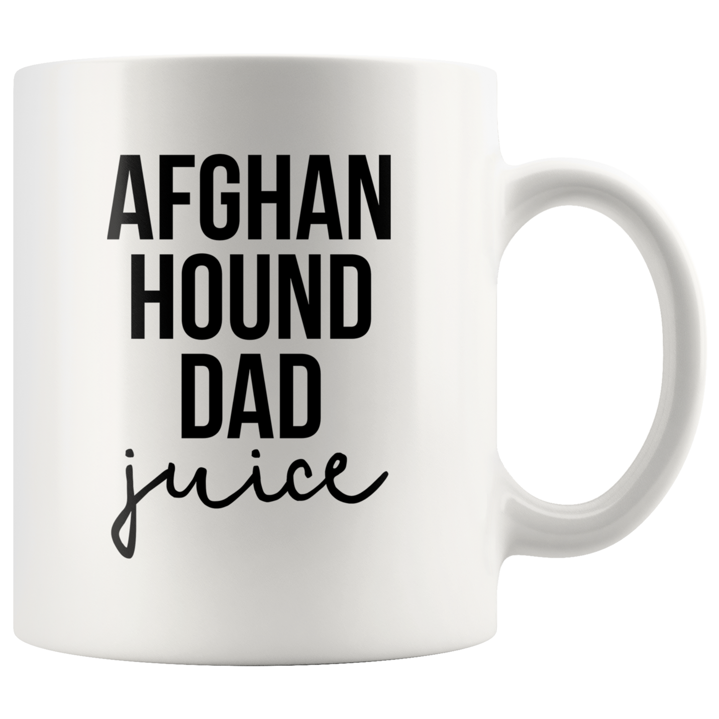 Afghan Hound Dad Gifts, Afghan Hound Dad Coffee Mug, Two Tone Accent Cup, Birthday Gift for Men and Women