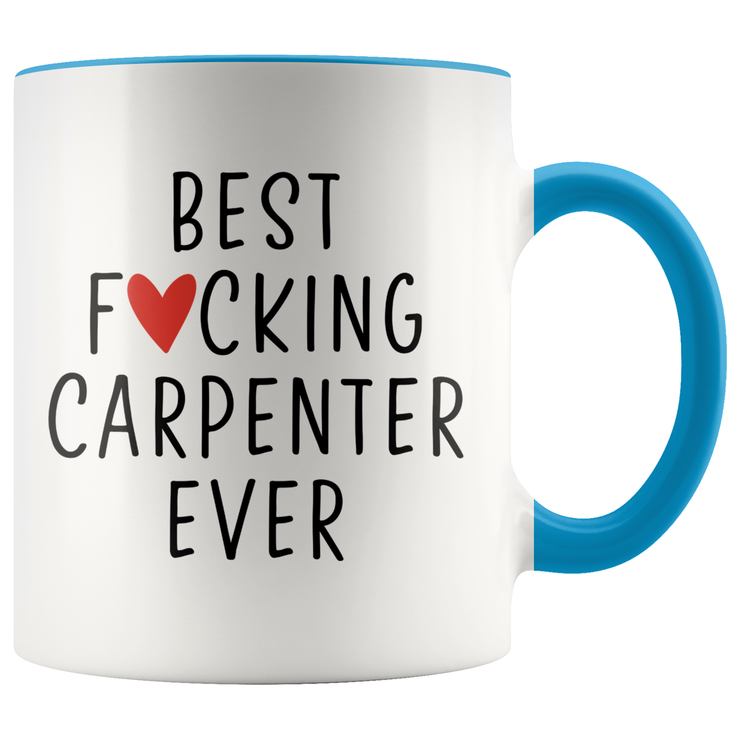 Carpenter Gifts, Coffee Mug, Two Tone Accent Cup, Birthday Gift for Men and Women