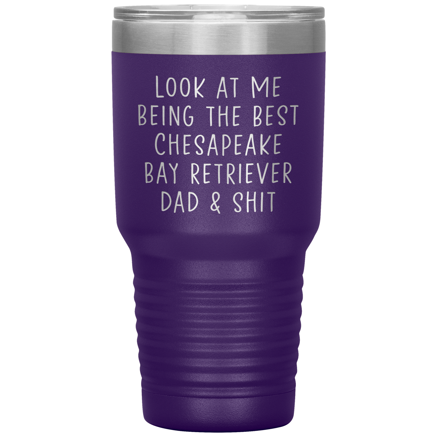 Chesapeake Bay Retriever Dad Tumbler, Funny Travel Coffee Mug, Birthday Gifts for Men and Women