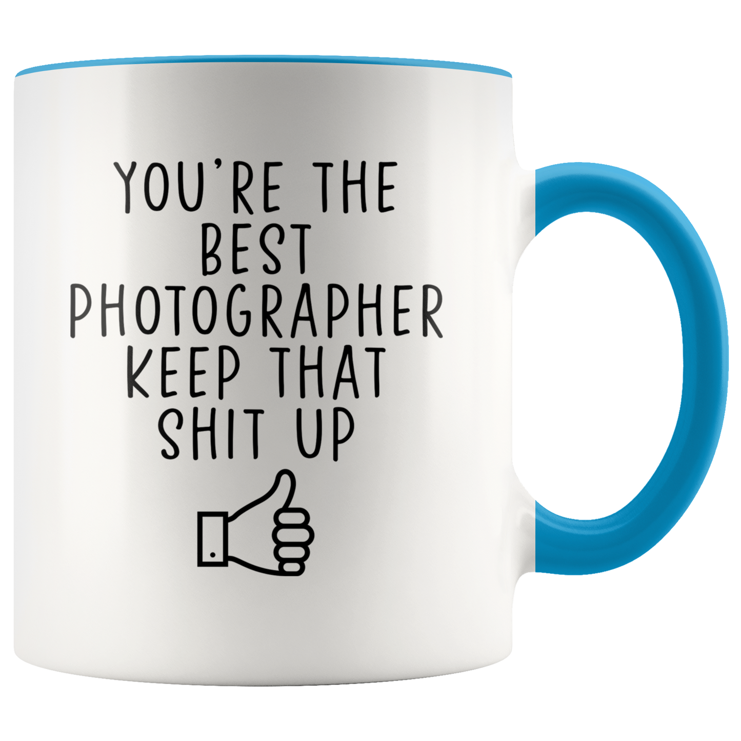 Photographer Gifts, Coffee Mug, Two Tone Accent Cup, Birthday Gift for Men and Women