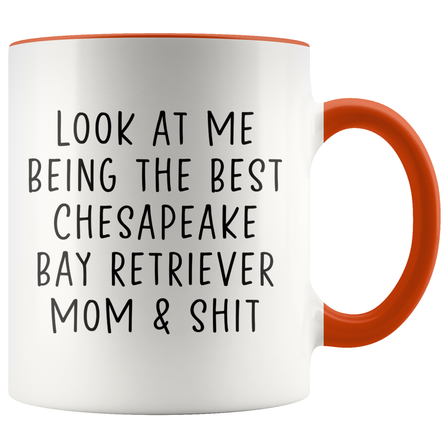 Chesapeake Bay Retriever Mom Gifts, Coffee Mug, Two Tone Accent Cup, Birthday Gift for Men and Women