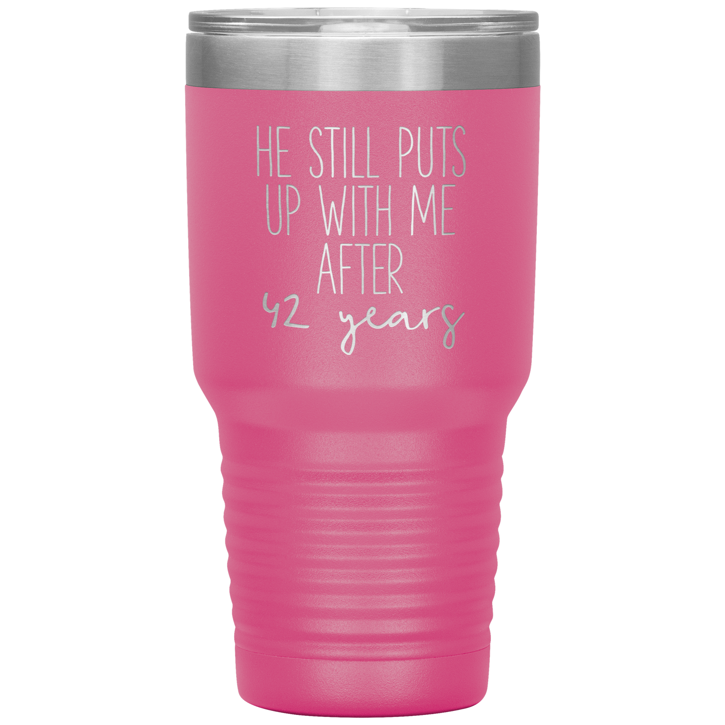 42nd Anniversary Gifts for Husband and Wife, Coffee Mug, Tumbler, Birthday Gifts for Men and Women