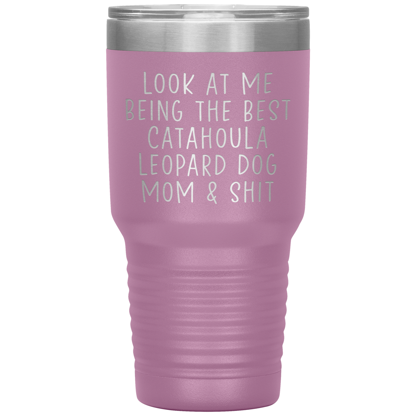 Catahoula Leopard Dog Mom Tumbler, Funny Travel Coffee Mug, Birthday Gifts for Men and Women