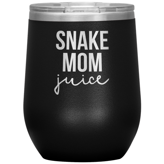 Snake Mom Wine Tumbler, Snake Mom Gifts, Travel Wine Cup, Birthday Gifts for Men and Women