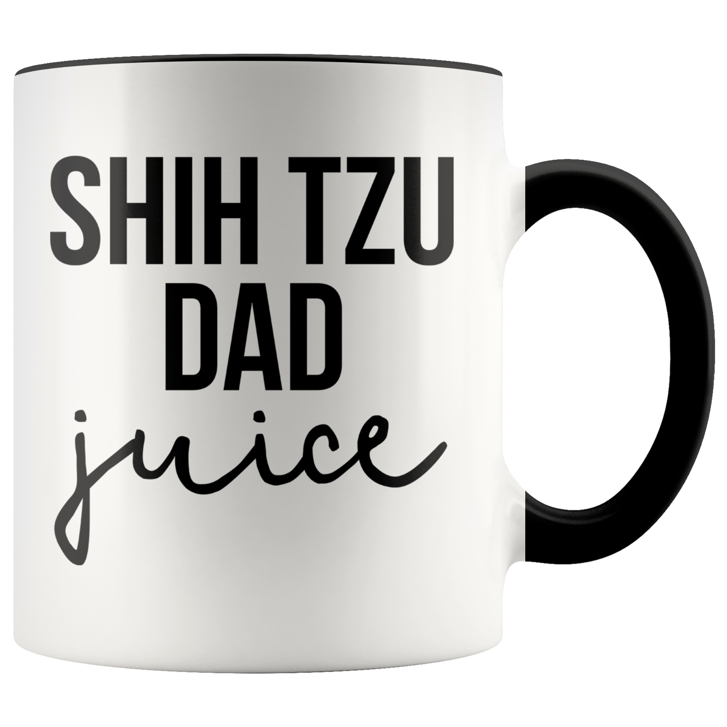 Shih Tzu Dad Gifts, Coffee Mug, Two Tone Accent Cup, Birthday Gift for Men and Women