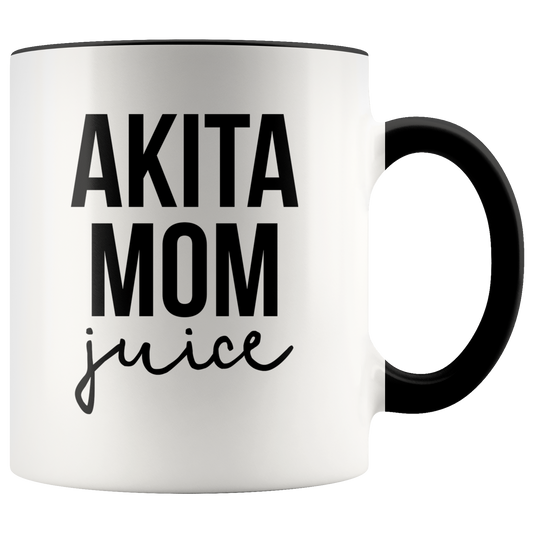 Akita Mom Gifts, Coffee Mug, Two Tone Accent Cup, Birthday Gift for Men and Women