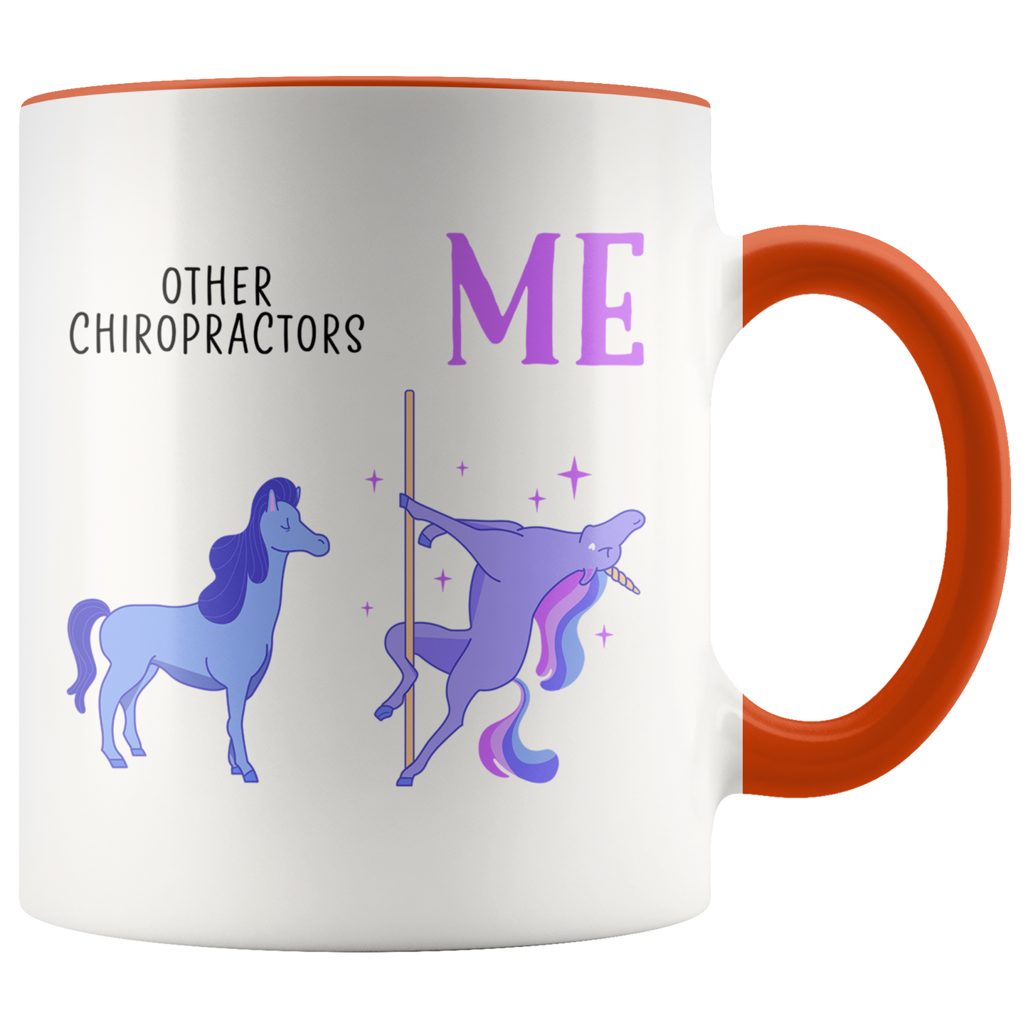 Chiropractor Gifts, Coffee Mug, Two Tone Accent Cup, Birthday Gift for Men and Women