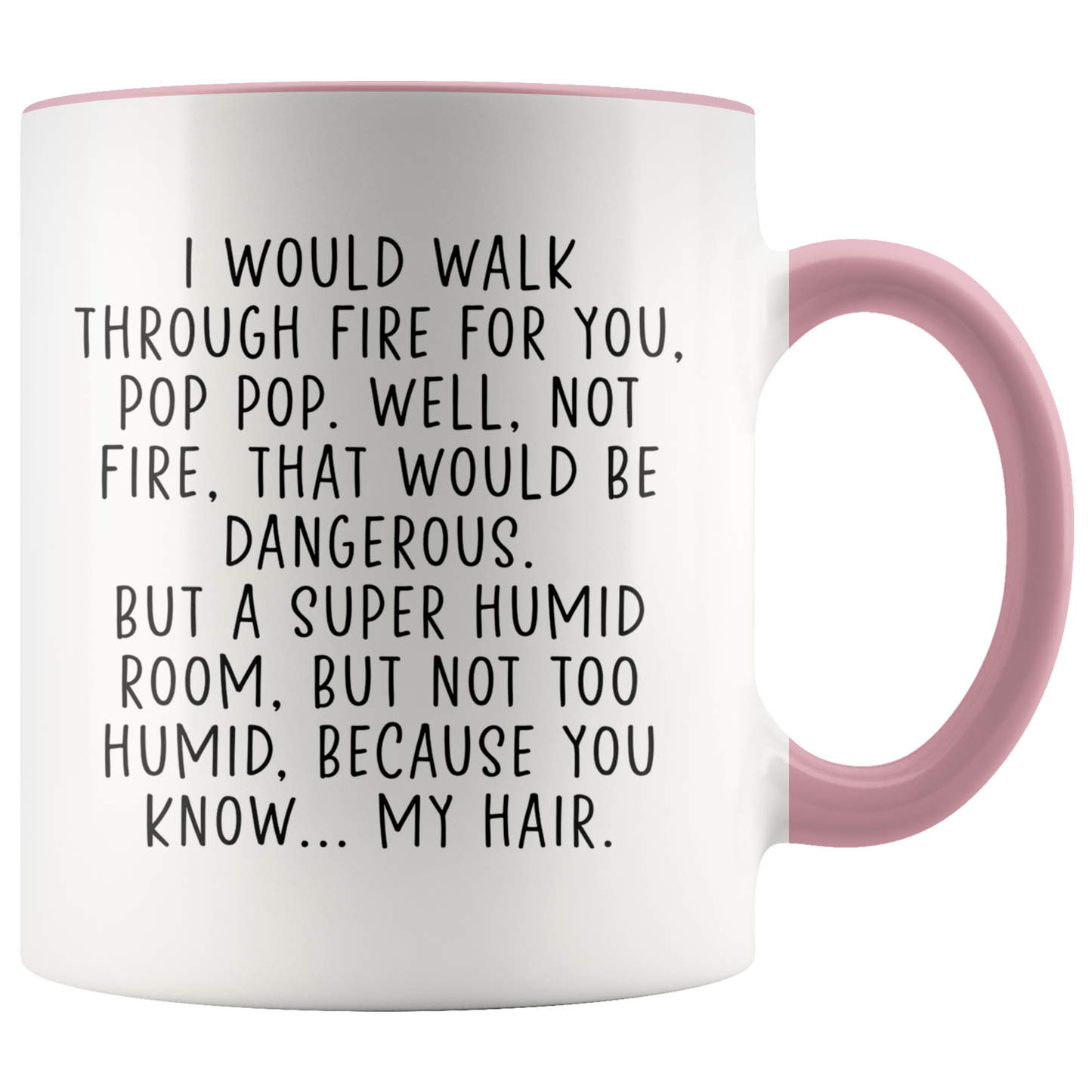 Pop Pop Gifts, Coffee Mug, Two Tone Accent Cup, Birthday Gift for Men and Women