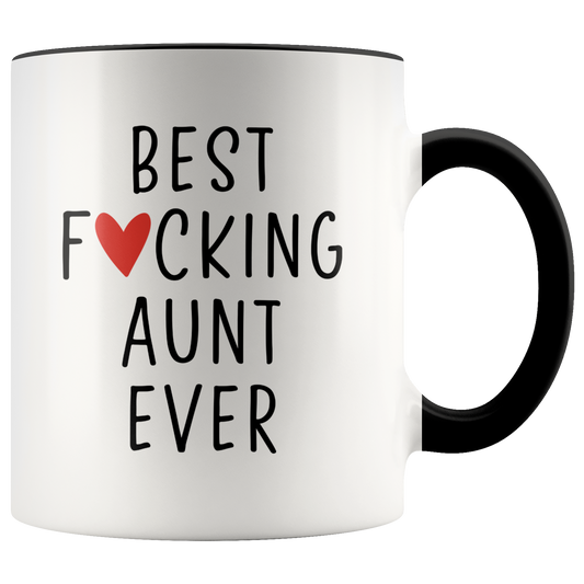 Aunt Gifts, Coffee Mug, Two Tone Accent Cup, Birthday Gift for Men and Women