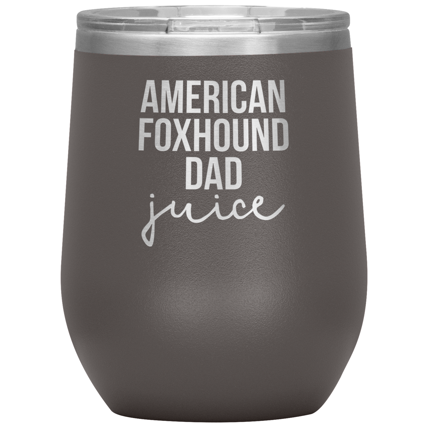 American Foxhound Dad Wine Tumbler, Funny Travel Wine Cup, Birthday Gifts for Men and Women