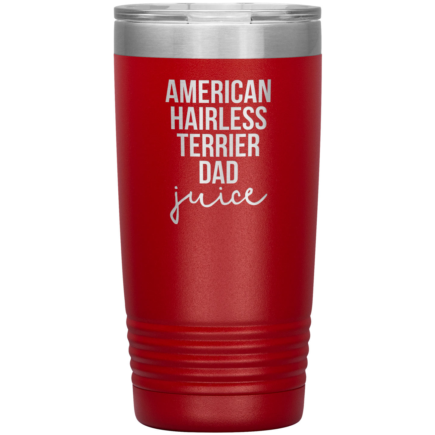 American Hairless Terrier Dad Tumbler, Funny Travel Coffee Mug, Birthday Gifts for Men and Women