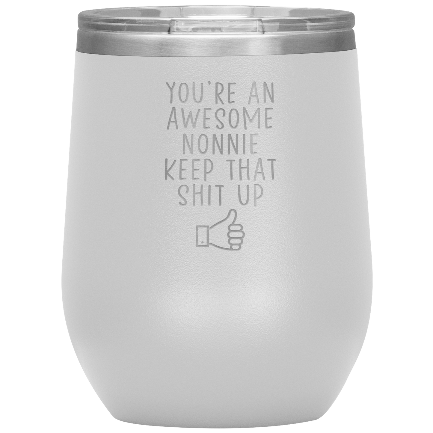 Nonnie Wine Tumbler, Nonnie Gifts, Travel Wine Cup, Birthday Gifts for Men and Women