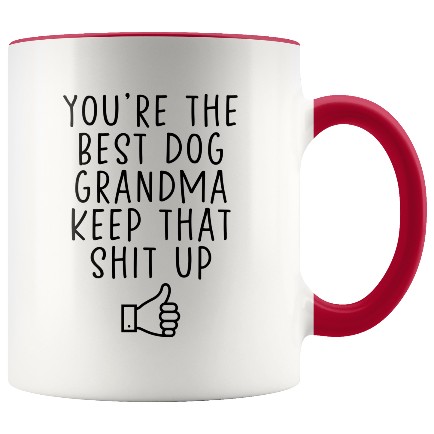 Dog Grandma Gifts, Coffee Mug, Two Tone Accent Cup, Birthday Gift for Men and Women