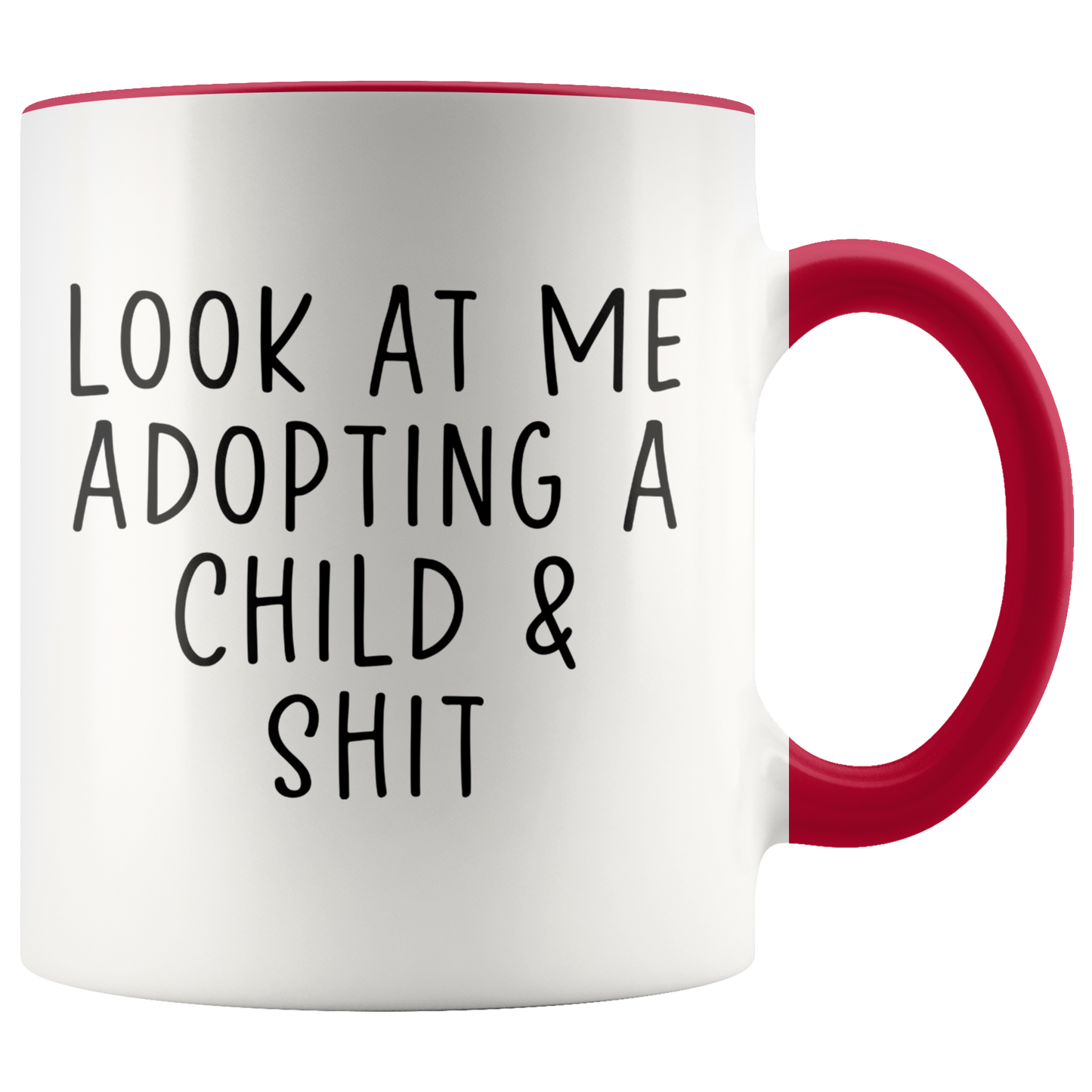 Child Adoption Gifts, Coffee Mug, Two Tone Accent Cup, Birthday Gift for Men and Women