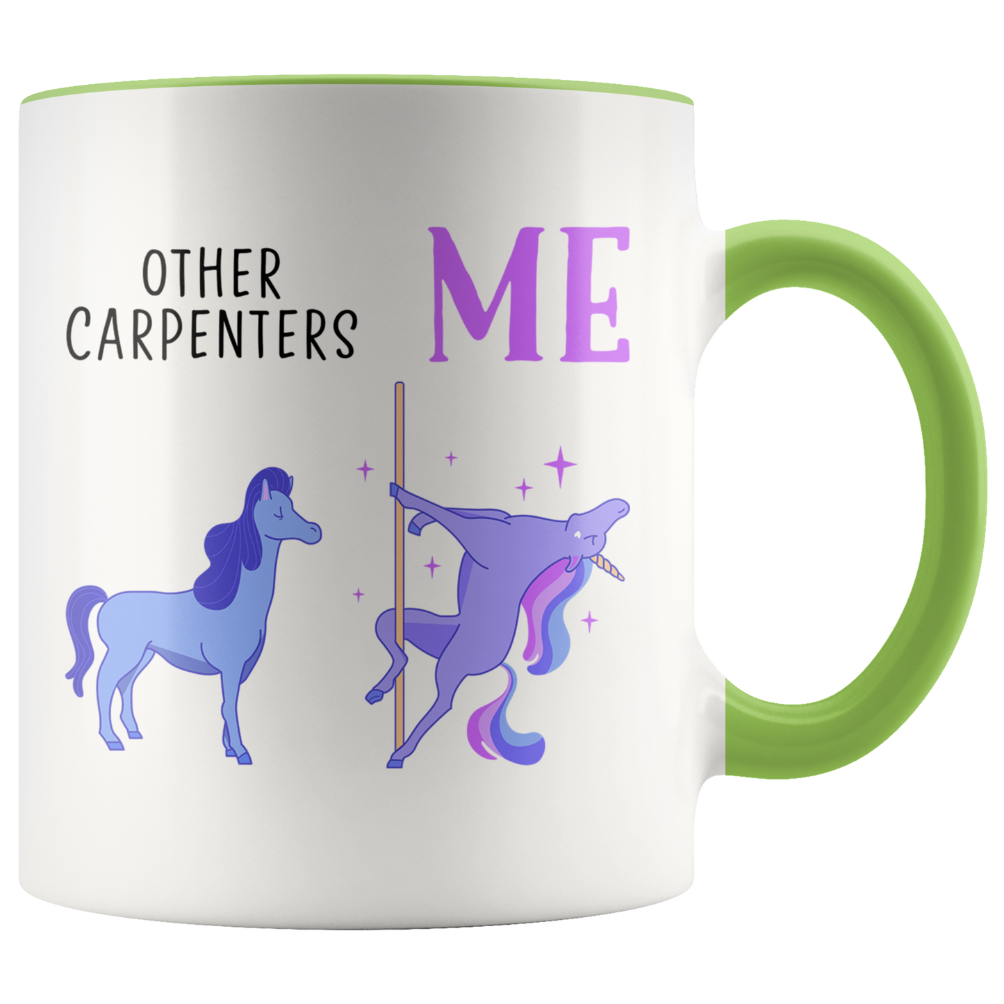 Carpenter Gifts, Coffee Mug, Two Tone Accent Cup, Birthday Gift for Men and Women