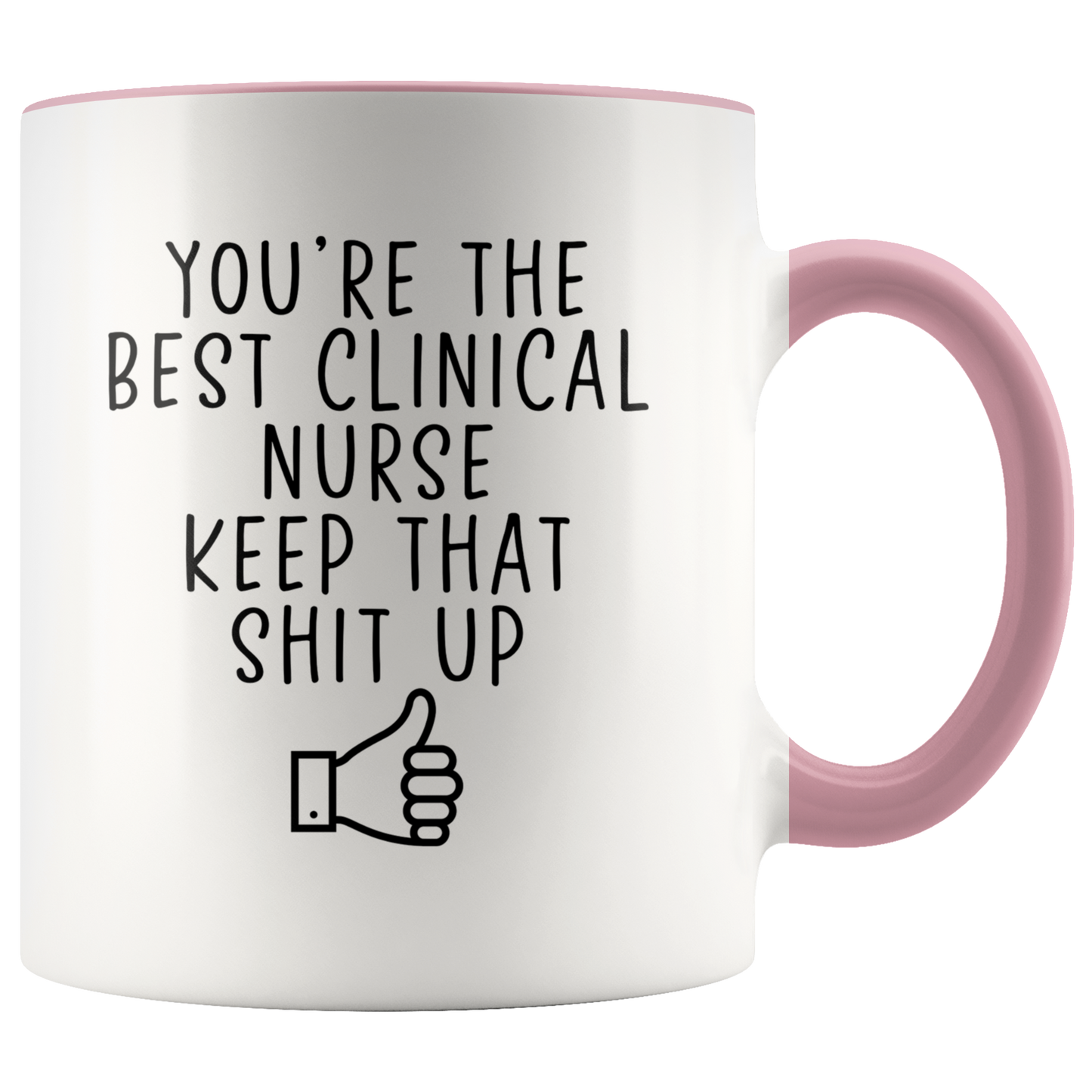 Clinical Nurse Gifts, Coffee Mug, Two Tone Accent Cup, Birthday Gift for Men and Women