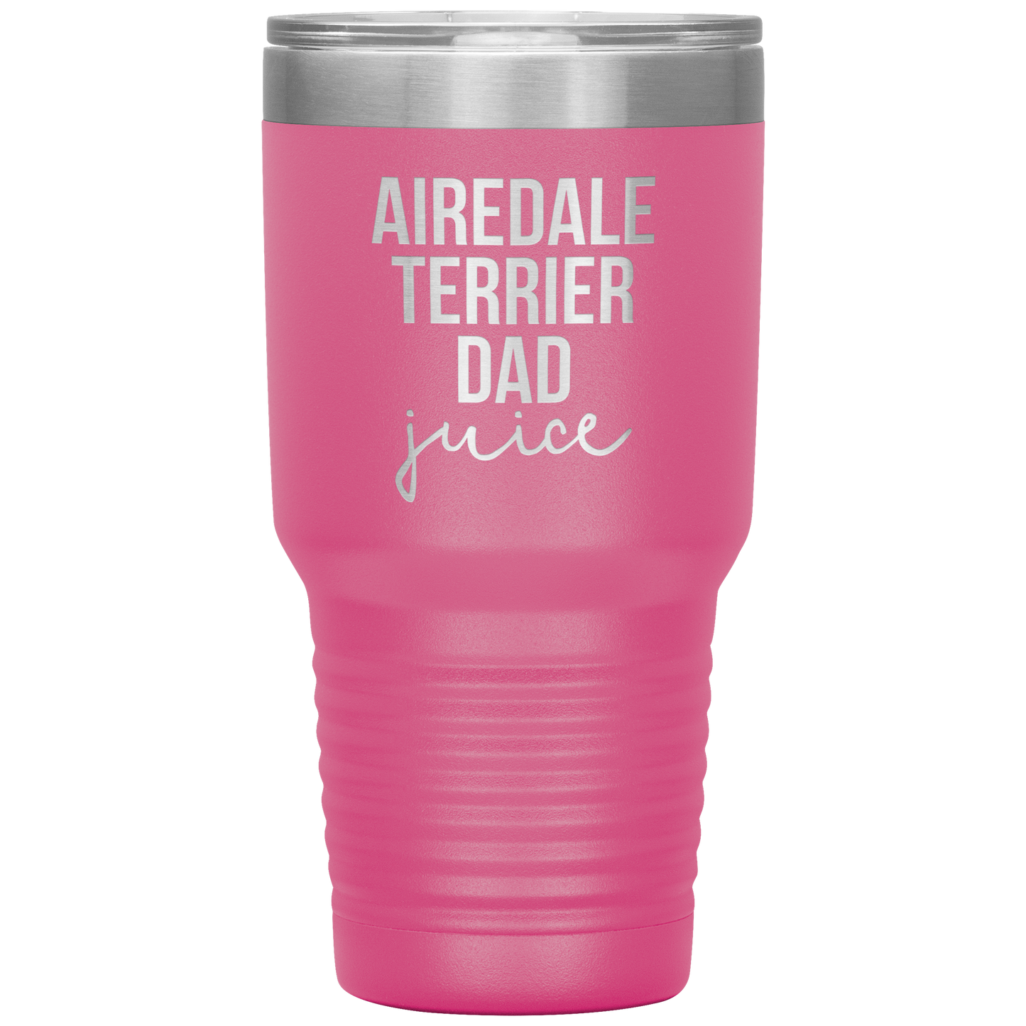 Airedale Terrier Dad Tumbler, Funny Travel Coffee Mug, Birthday Gifts for Men and Women