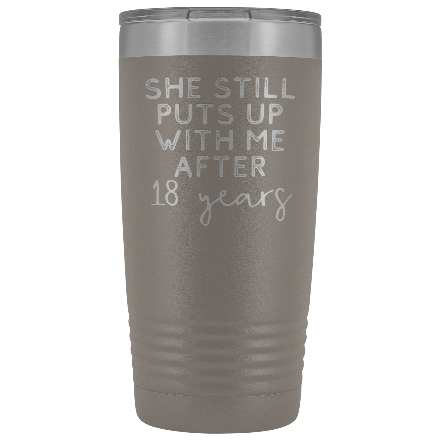 18th Anniversary Gift 18 Year Wedding Anniversary Coffee Mug Funny Husband Tumbler Gifts for Him Anniversary for Men Cup