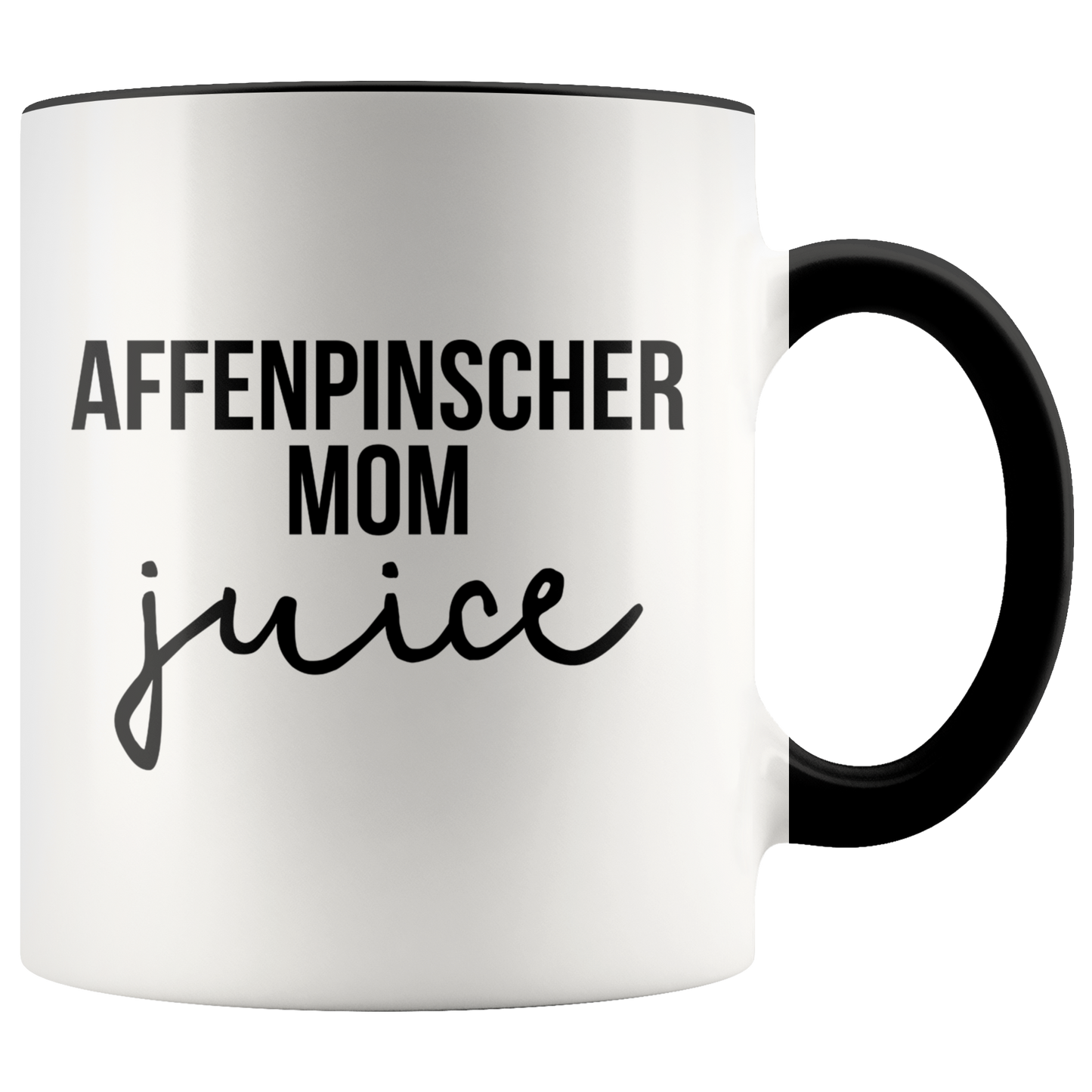 Affenpinscher Mom Gifts, Affenpinscher Mom Coffee Mug, Two Tone Accent Cup, Birthday Gift for Men and Women