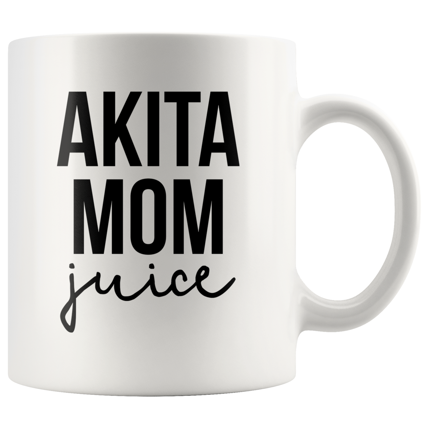 Akita Mom Gifts, Coffee Mug, Two Tone Accent Cup, Birthday Gift for Men and Women