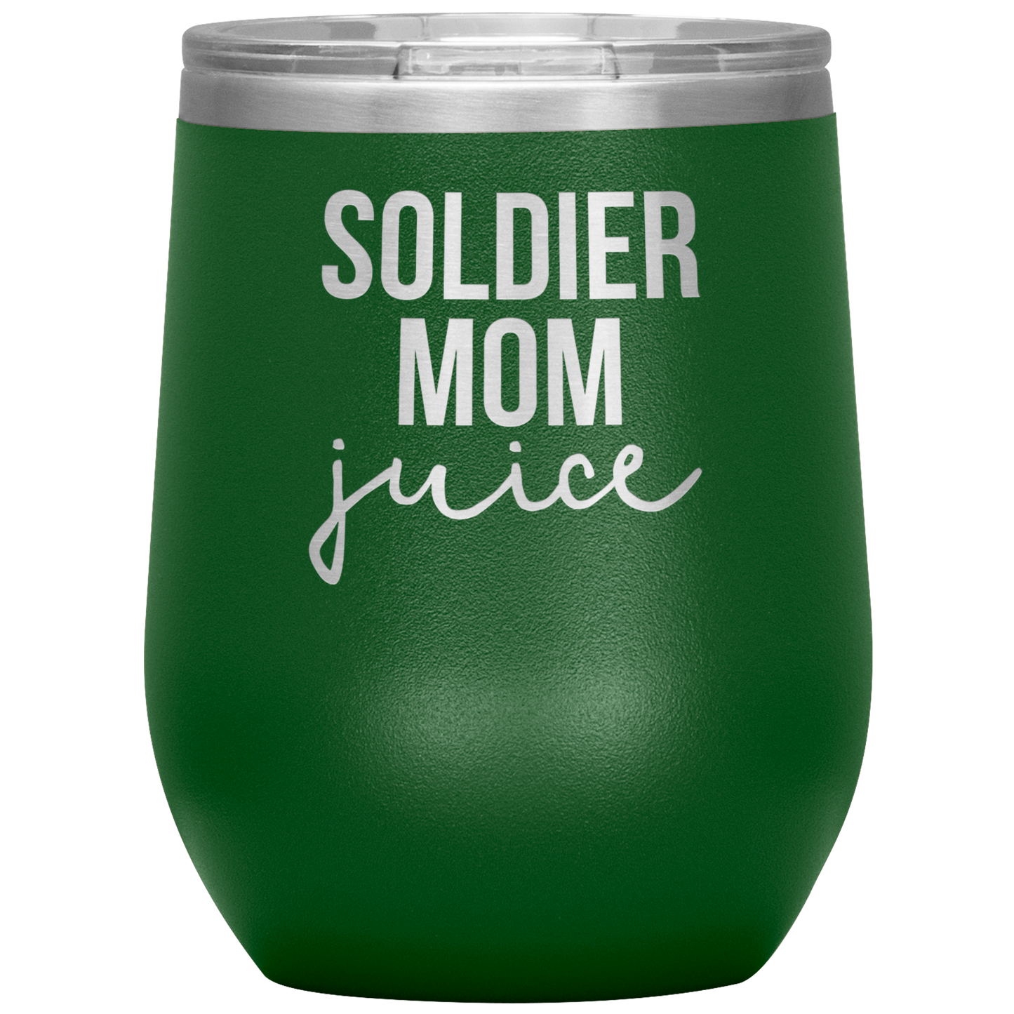 Soldier Mom Wine Tumbler, Soldier Mom Gifts, Travel Wine Cup, Birthday Gifts for Men and Women