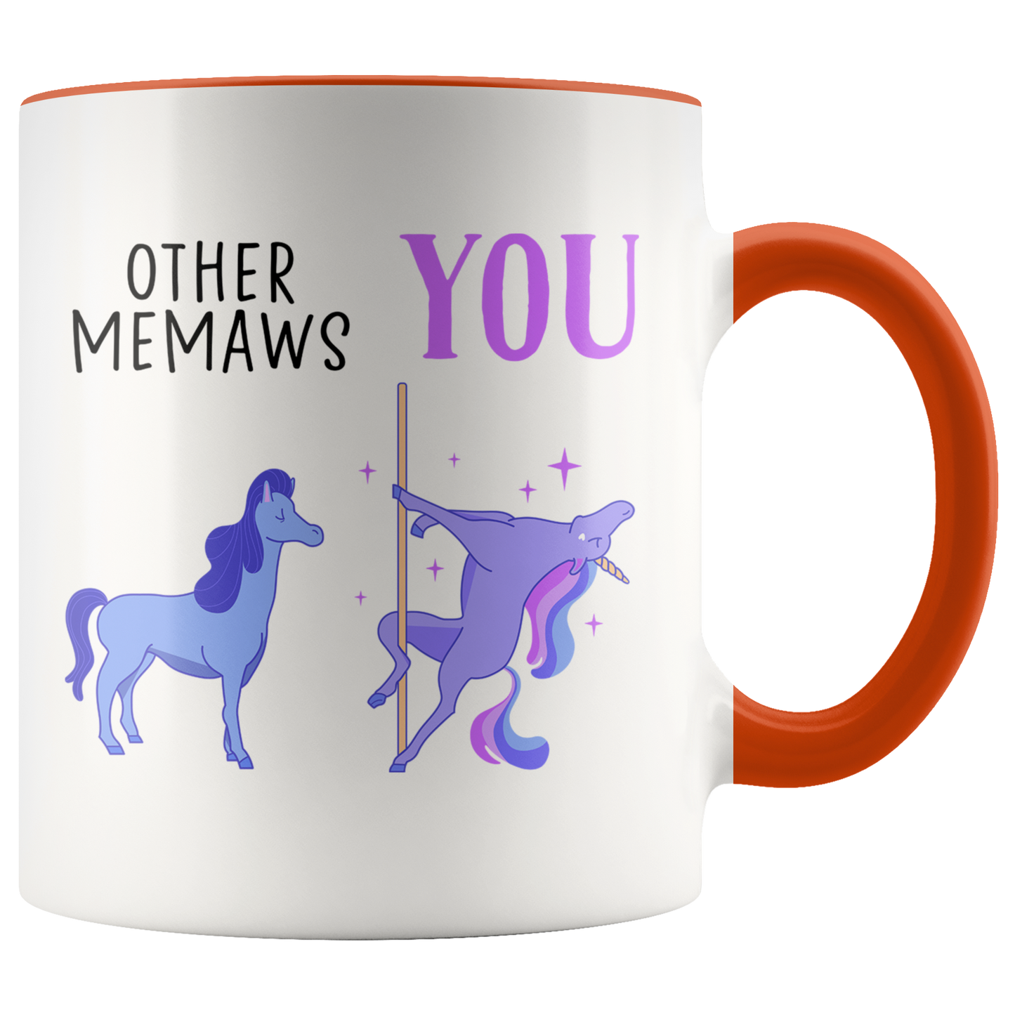 Memaw Gifts, Coffee Mug, Two Tone Accent Cup, Birthday Gift for Men and Women